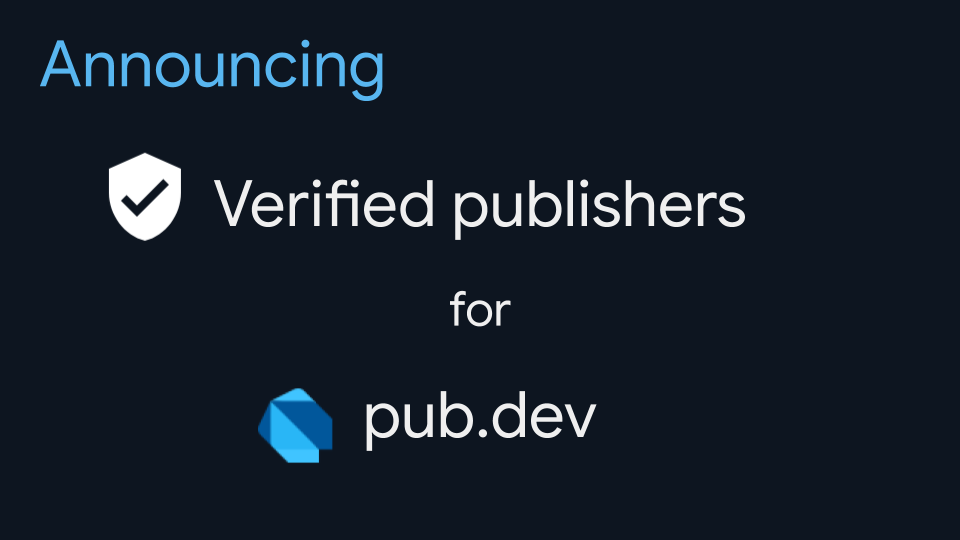 Anunciando editores verificados en pub.dev