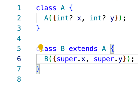 Visual Studio Code después de convertir a super parámetros.
