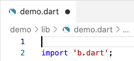 El fragmento de código en Visual Studio Code después de eliminar los imports sin usar.
