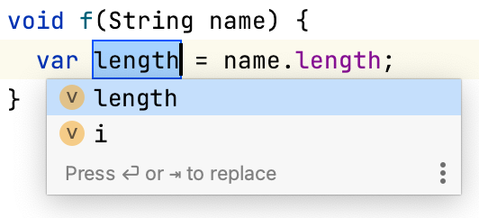 IntelliJ IDEA después de extraer una variable local.