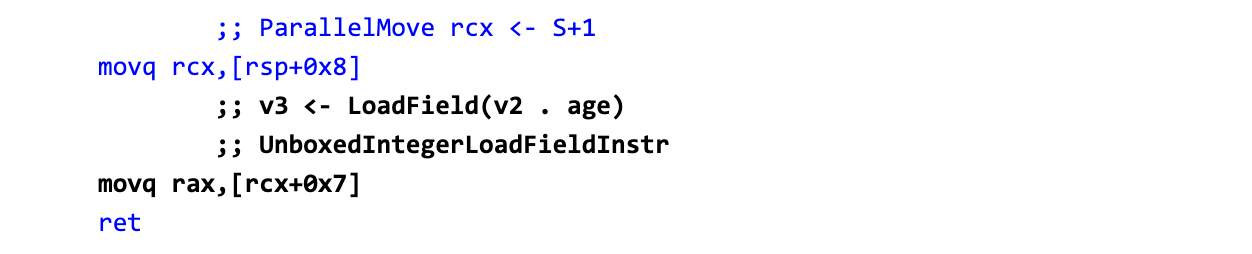 Instrucciones de ensamblador simplificadas para sound null safety, reducidas a apenas 3 instrucciones.