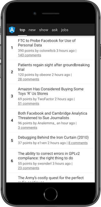 Clon de Hacker News construido con Dart.