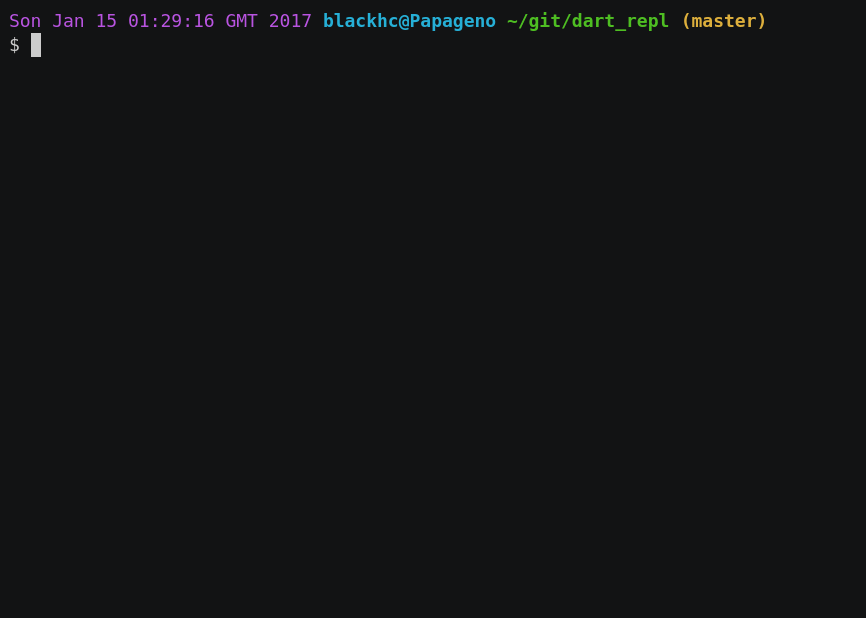 Un usuario evalúa tanto sentencias como expresiones en el REPL de Dart.