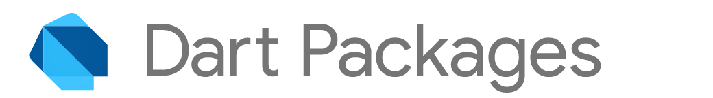 El logo de Dart junto a 'Dart Packages'.